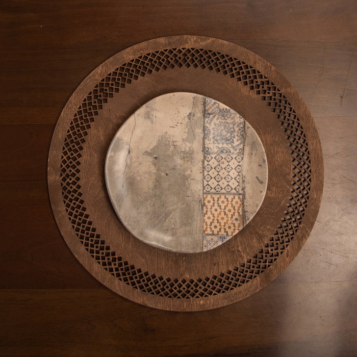Hermia Seljuk Wenge - Juego de 4 Salvamanteles de Madera Hermia Seljuk Wenge - Juego de 4 Salvamanteles de Madera